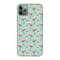 CaseCompany Flamingoprint groen: Volledig geprint iPhone 11 Pro Max Hoesje