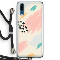 CaseCompany Sunday Chillings: Huawei P20 Transparant Hoesje met koord