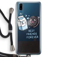CaseCompany Best Friend Forever: Huawei P20 Transparant Hoesje met koord