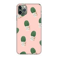 CaseCompany Cactusprint roze: Volledig geprint iPhone 11 Pro Max Hoesje