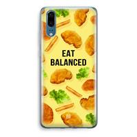 CaseCompany Eat Balanced: Huawei P20 Transparant Hoesje
