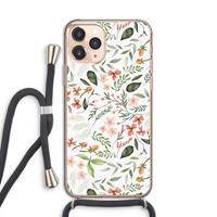 CaseCompany Sweet little flowers: iPhone 11 Pro Transparant Hoesje met koord