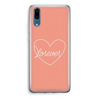 CaseCompany Forever heart: Huawei P20 Transparant Hoesje