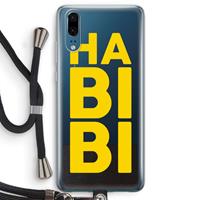 CaseCompany Habibi Majorelle : Huawei P20 Transparant Hoesje met koord