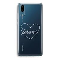 CaseCompany Forever heart pastel: Huawei P20 Transparant Hoesje