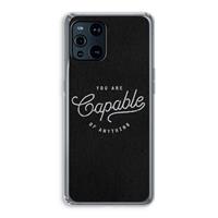 CaseCompany Capable: Oppo Find X3 Pro Transparant Hoesje