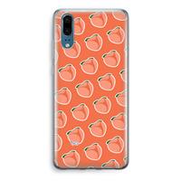 CaseCompany Just peachy: Huawei P20 Transparant Hoesje