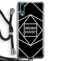 CaseCompany Negenduust geometrisch: Huawei P20 Transparant Hoesje met koord