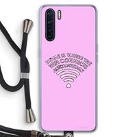 CaseCompany Home Is Where The Wifi Is: Oppo A91 Transparant Hoesje met koord