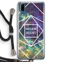 CaseCompany Negenduust ruimte: Huawei P20 Transparant Hoesje met koord