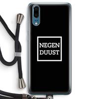 CaseCompany Negenduust black: Huawei P20 Transparant Hoesje met koord