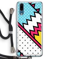 CaseCompany Pop Art #2: Huawei P20 Transparant Hoesje met koord