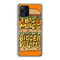 CaseCompany Big Macs Bigger Dreams: Oppo Find X3 Pro Transparant Hoesje