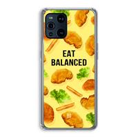 CaseCompany Eat Balanced: Oppo Find X3 Pro Transparant Hoesje