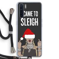 CaseCompany Came To Sleigh: Oppo A91 Transparant Hoesje met koord
