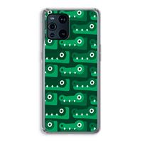 CaseCompany Crocs: Oppo Find X3 Transparant Hoesje