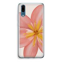 CaseCompany Pink Ellila Flower: Huawei P20 Transparant Hoesje