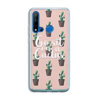 CaseCompany Cactus quote: Huawei P20 Lite (2019) Transparant Hoesje