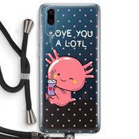 CaseCompany Love You A Lotl: Huawei P20 Transparant Hoesje met koord