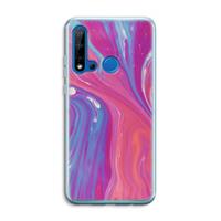 CaseCompany Paarse stroom: Huawei P20 Lite (2019) Transparant Hoesje