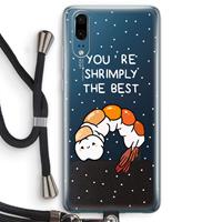 CaseCompany You're Shrimply The Best: Huawei P20 Transparant Hoesje met koord