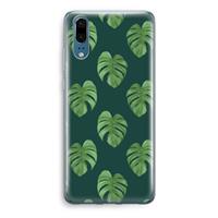 CaseCompany Monstera leaves: Huawei P20 Transparant Hoesje