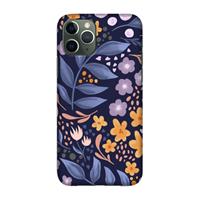 CaseCompany Flowers with blue leaves: Volledig geprint iPhone 11 Pro Hoesje