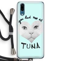 CaseCompany You had me at tuna: Huawei P20 Transparant Hoesje met koord