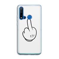 CaseCompany Middle finger white: Huawei P20 Lite (2019) Transparant Hoesje
