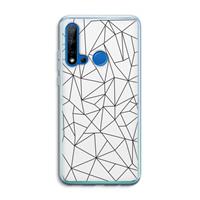 CaseCompany Geometrische lijnen zwart: Huawei P20 Lite (2019) Transparant Hoesje