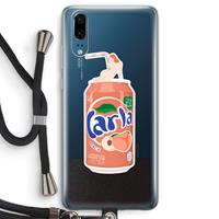 CaseCompany S(peach)less: Huawei P20 Transparant Hoesje met koord