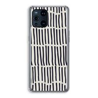 CaseCompany Moroccan stripes: Oppo Find X3 Transparant Hoesje