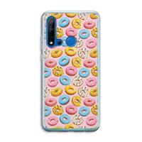 CaseCompany Pink donuts: Huawei P20 Lite (2019) Transparant Hoesje