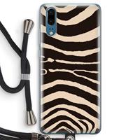CaseCompany Arizona Zebra: Huawei P20 Transparant Hoesje met koord