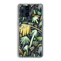 CaseCompany Tropical Palms Dark: Oppo Find X3 Pro Transparant Hoesje