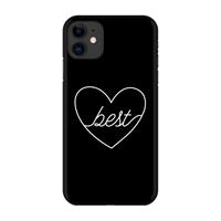CaseCompany Best heart black: Volledig geprint iPhone 11 Hoesje