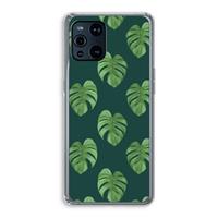 CaseCompany Monstera leaves: Oppo Find X3 Pro Transparant Hoesje