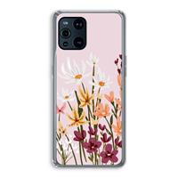 CaseCompany Painted wildflowers: Oppo Find X3 Pro Transparant Hoesje