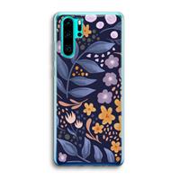 CaseCompany Flowers with blue leaves: Huawei P30 Pro Transparant Hoesje