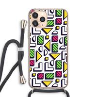 CaseCompany 8-bit N°4: iPhone 11 Pro Transparant Hoesje met koord