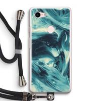 CaseCompany Dreaming About Whales: Pixel 3 Transparant Hoesje met koord