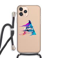 CaseCompany Abstract Spectrum: iPhone 11 Pro Transparant Hoesje met koord