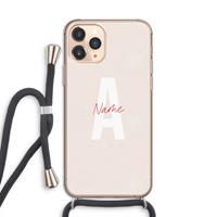 CaseCompany Strawberry Milkshake: iPhone 11 Pro Transparant Hoesje met koord