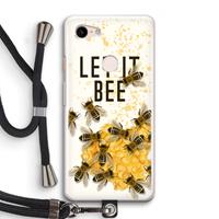 CaseCompany Let it bee: Pixel 3 Transparant Hoesje met koord