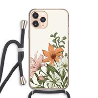 CaseCompany Floral bouquet: iPhone 11 Pro Transparant Hoesje met koord