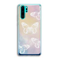 CaseCompany White butterfly: Huawei P30 Pro Transparant Hoesje