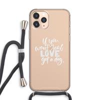 CaseCompany Partner in crime: iPhone 11 Pro Transparant Hoesje met koord