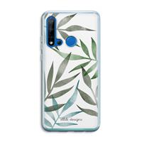 CaseCompany Tropical watercolor leaves: Huawei P20 Lite (2019) Transparant Hoesje