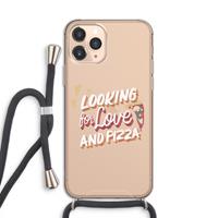 CaseCompany Pizza is the answer: iPhone 11 Pro Transparant Hoesje met koord