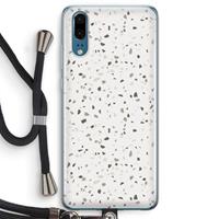 CaseCompany Terrazzo N°14: Huawei P20 Transparant Hoesje met koord